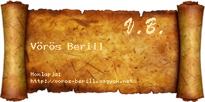 Vörös Berill névjegykártya