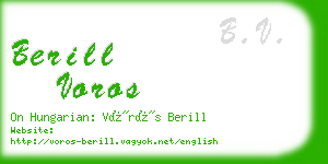 berill voros business card